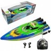 RC Bateau Télécommande de Course Bateaux pour Piscine et Lacs Mini Vitesse Bateau Jouets en plein air Aventure Électrique Bat