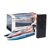 SUNGOOYUE RC 2.4GHz Télécommande 4 Canaux Mini Racing Télécommande Bateau Bateau Jouet pour Enfants Bleu 