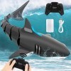 YIMORE Requin Bateau Télécommandé Jouets RC Shark Bateau Shark Toy Convient pour Piscine Station Balnéaire été électrique Hau