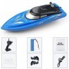 Gojiny Mini Bateau Rc 2. 4Ghz Rc Bateau Télécommande Long Endurance Vitesse Bateau Jouet Enfants Cadeaux pour Enfants Hommes 