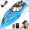 VOLANTEXRC Bateau Télécommande 2.4GHz Télécommande RC Ship 30MPH Bateau de Course à Grande Vitesse avec 1 Pile Rechargeables 