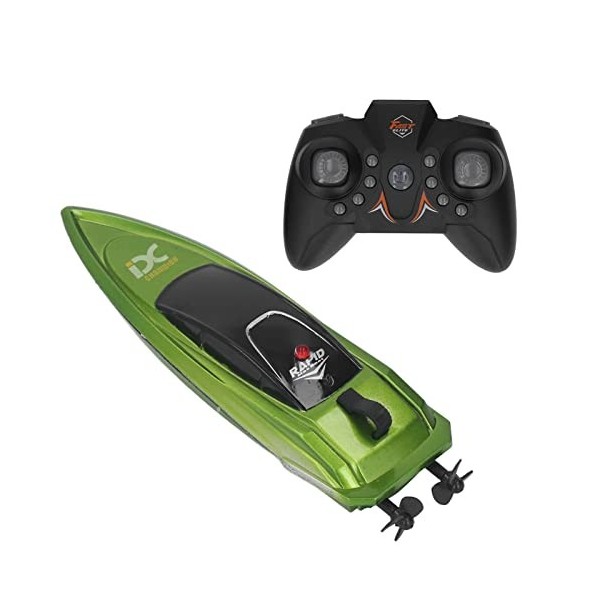 Alomejor Jouet de Hors-Bord électrique, Bateau télécommandé étanche à 360 Degrés 2,4 GHz pour Enfants pour Lac Rouge 