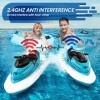 Tecnock Bateau télécommandé pour Enfants, RC Bateau Jet Ski 50 Min Longue durée de Fonctionnement, Bateau à Moteur avec Deux 