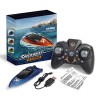 Edinber Bateau télécommandé, RC Bateau Vitesse Rapide 2.4 GHZ Bateaux de Course USB Rechargeable Bateau de Télécommande/Pour 