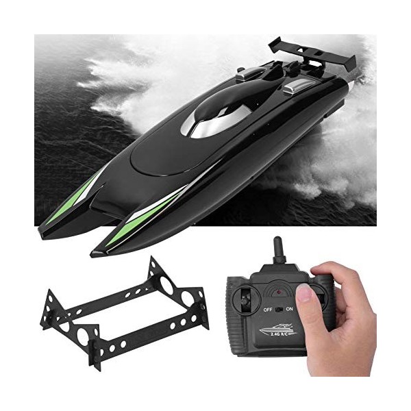 Jouet de protection 2,4 G RC Boat, 30 KM/H Rechargeable bateau de course à haute vitesse ?Double moteur télécommande bateau à