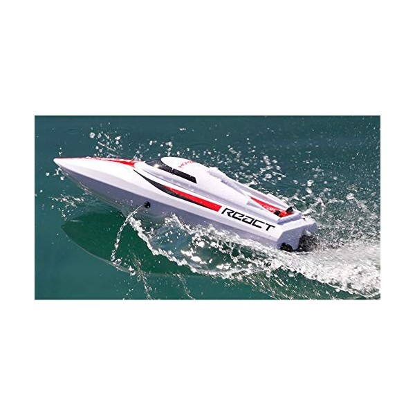 Pro Boat React PRB08024 Bateau télécommandé à Droite Automatique brossé Deep V RTR 43,2 cm avec émetteur récepteur Batterie e