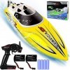 YEZI Bateau télécommandé pour piscines et lacs, bateau télécommandé Venom Fast RC pour enfants et adultes, bateau télécommand