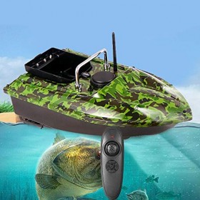 Bateau dappât de pêche télécommandé RC 500 m - Bateau dappât de pêche couleur camouflage - 1,5 kg - Charge pour la pêche