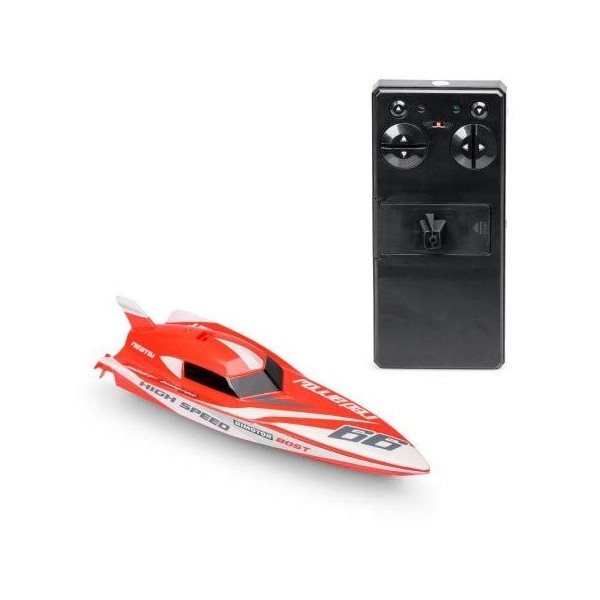 Tobar Zoom 36674 Mini Bateau de Vitesse télécommandé, Motifs et Couleurs Assortis