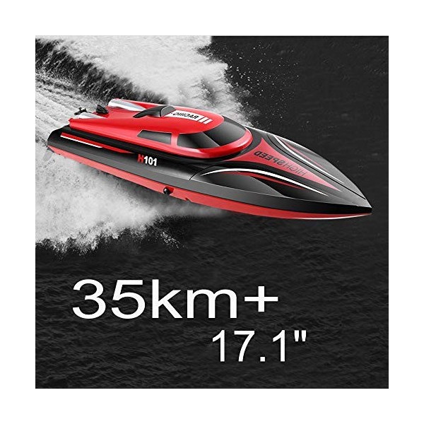 17 "Télécommande Racing Bateau Bateau Haute Vitesse 30KM/H Énorme Grand Moteur Servo Speedboat avec Automatiquement pour Garç