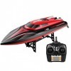 17 "Télécommande Racing Bateau Bateau Haute Vitesse 30KM/H Énorme Grand Moteur Servo Speedboat avec Automatiquement pour Garç