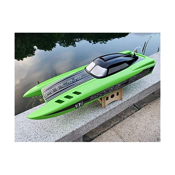 Laggest Racing Bateau de vitesse télécommandé 2,4 G 85 km/h Moteur sans balais Version ultime Excellente configuration Loisir