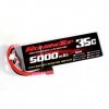 ROARINGTOP Lot de 2 batteries Lipo 3S RC 11,1 V 50 C 5200 mAh - Coque souple - Avec connecteur Deans T - Pour avion radiocomm