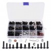 CLKE Lot de 500 accessoires radiocommandés, pièces de rechange pour voiture radiocommandée, kit de vis M3 / M4 / pinces de ca