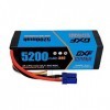 DXF Batterie Lipo 4S 14,8 V 80 C 5200 mAh RC Batterie avec prise EC5 pour voiture radiocommandée, camion, bateau, truggy RC H