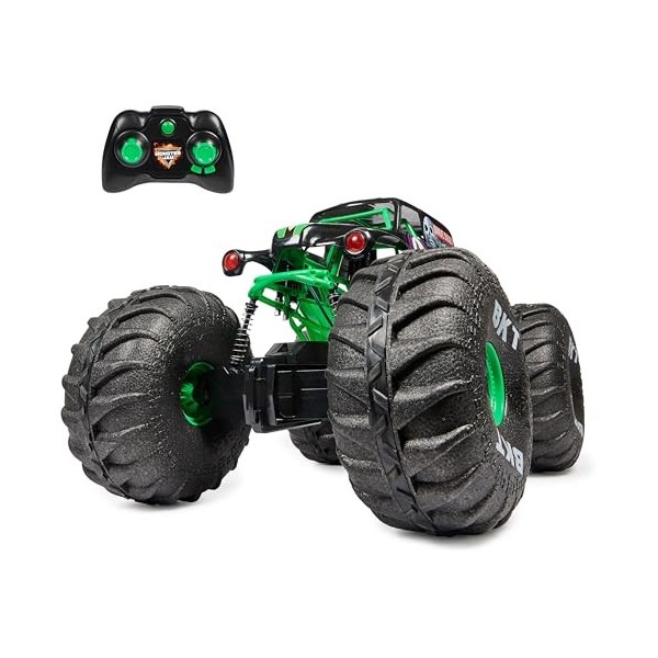 Monster Jam, Monster Truck Tout-Terrain radiocommandé Mega Grave Digger Officiel, Plus de 60 cm de Haut, échelle 1:6, Jouets 