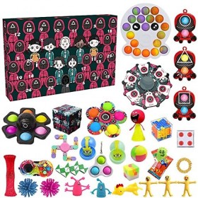 BRAINYTOYS Jouets Calmar for Garçons Pop Fidget Toys Calendrier De LAvent Jouet Facile À Transporter,Améliorez Pensée Enfant
