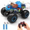 NEXBOX Dinosaure Télécommandé MonsterTruck Offroad - Rc Dino Triceratops Monster Truck, Remote Controlled Car with Remote Con