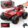 VATOS Voiture de télécommande, échelle 1: 16 RC Monster Truck avec Spray LED Light, Voiture Jouet pour garçon et Fille, Voitu