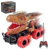 Funmo Dinosaure Telecommandé Enfant Dinausore Jouet Dinosaure Jouet Voiture Camion Dinosaure pour Enfant LED Voiture Cars pou