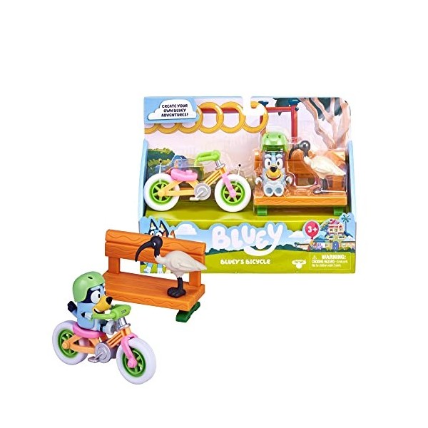 Giochi Preziosi Bluey - Nouveaux véhicules avec Pers A - Mini Playset Véhicule Moto avec Personnage Bluey Inclus, pour Enfant