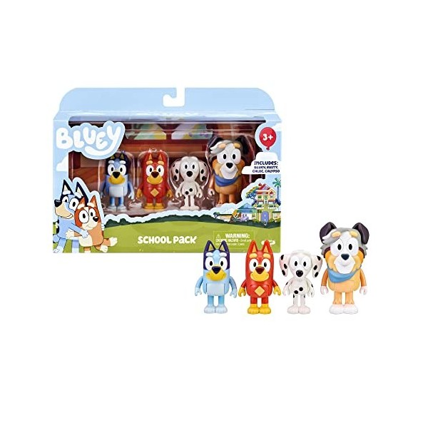 Bluey - la maison et 4 personnages, figurines