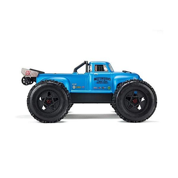 ARRMA Camion Cascadeur 1/8 Notorious 6S V5 4WD BLX avec Spektrum Firma RTR - Bleu C-ARA8611V5T2