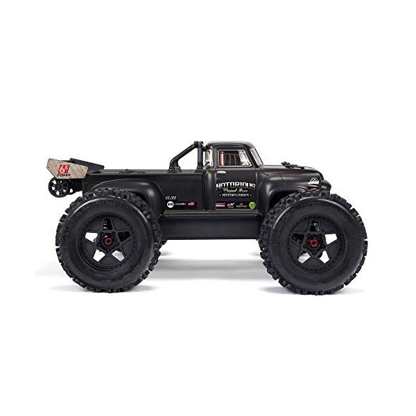 ARRMA Notorious 6S V5 4WD BLX Stunt RC Camion avec Spectre société RTR émetteur et récepteur Inclus, Piles et Chargeur néces