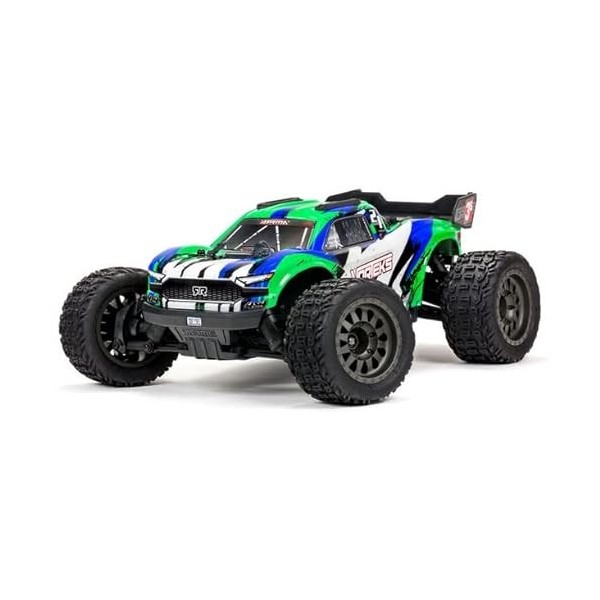 Arrma-1/10 Vorteks 4WD 3S BLX Stadium Truck RTR Camion RC, ARA4305V3BT3, Vert