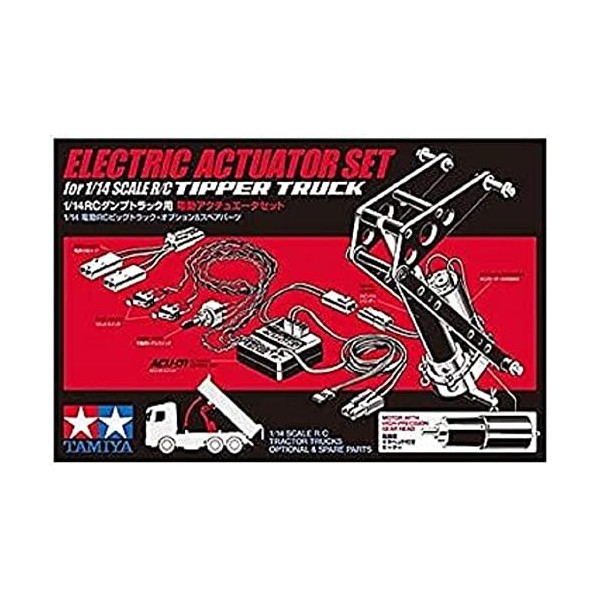 TAMIYA Antriebs-Set Hinterkipper Kit dentraînement 1:14 ACU-01 pour remorque arrière, 300056545, Gris