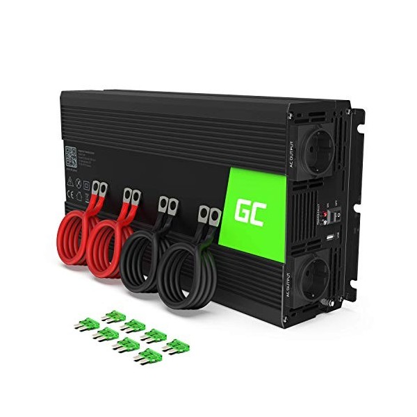 Green Cell® 3000W/6000W 24V 220V/230V Convertisseur Pur Sinus de Tension Volts Camion Solaire Power Inverter sinusoïdale DC A