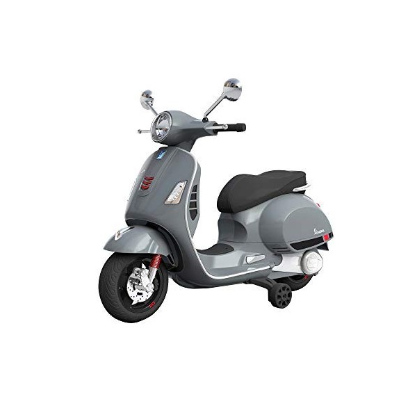 TURBO CHALLENGE - Vespa - Porteur Elèctrique - 119133 - Scooter - Beige - Prêt à Rouler - 30Kg Max - Plastique - Batteries Re