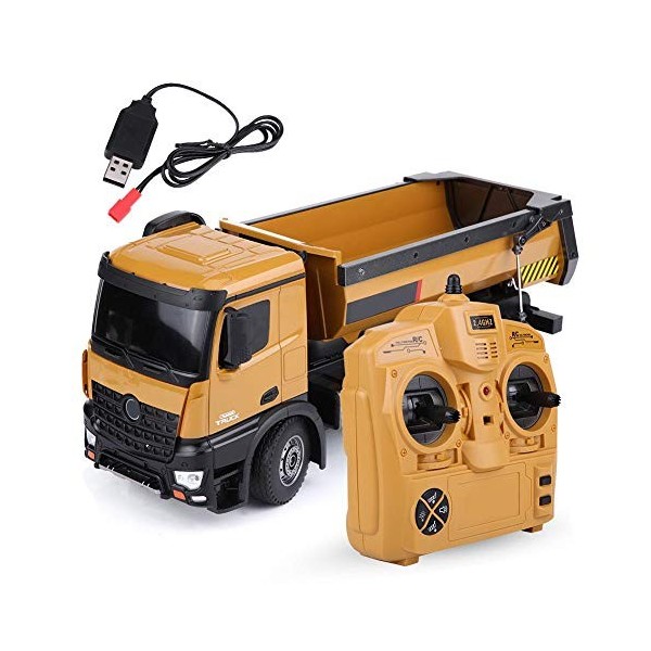 Jouet de Camion dingénierie, Voiture de Construction de Camion à Benne basculante de 2,4 GHz RC pour Les Tout-Petits Adultes