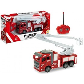 Teorema Giocattoli 66952 - Camion des Pompiers Radiocommandé Jouet pour Enfants, Échelle 1:24, avec Lumières LED