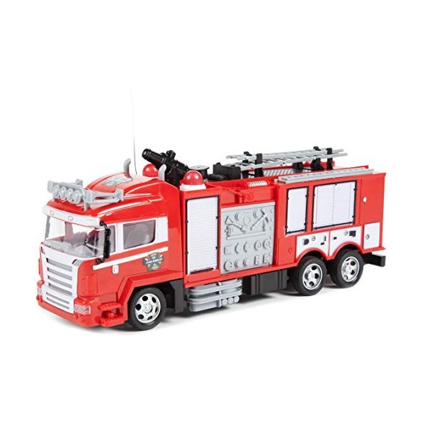 World Tech Toys- Camion de Pompier radiocommandé, 34980, Rouge