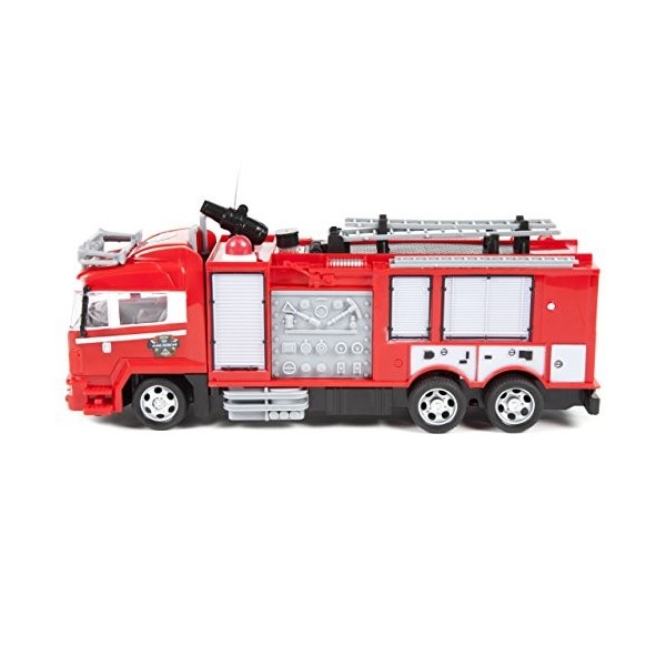 World Tech Toys- Camion de Pompier radiocommandé, 34980, Rouge