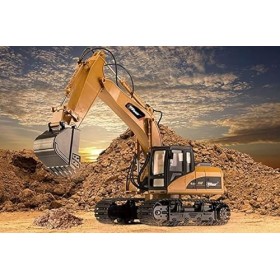 Top Race Télécommande Digger Pelle Entièrement Fonctionnelle RC Tracteur Télécommande Tracteur 15 Canaux Jouets de pelle de c