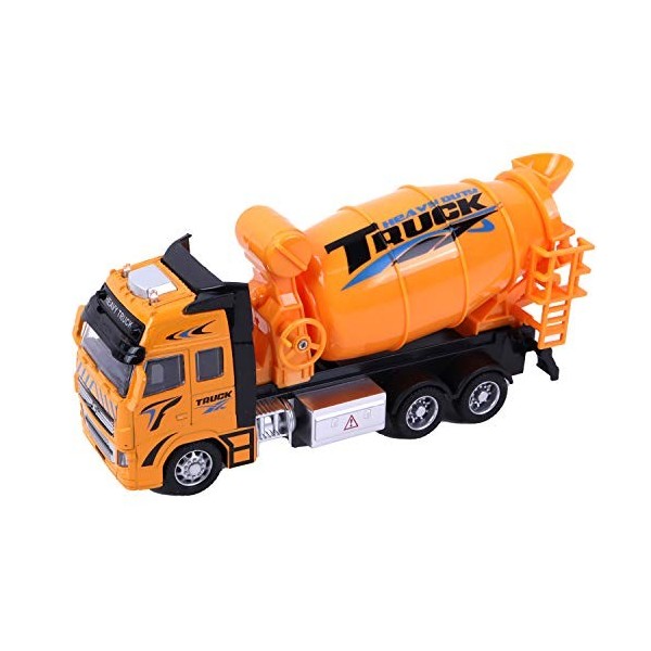TURBO CHALLENGE - Camion Toupie - Vehicules dInterventions - 022921-1/38 - Véhicule Rétro-Friction - Orange - Métal - À Part