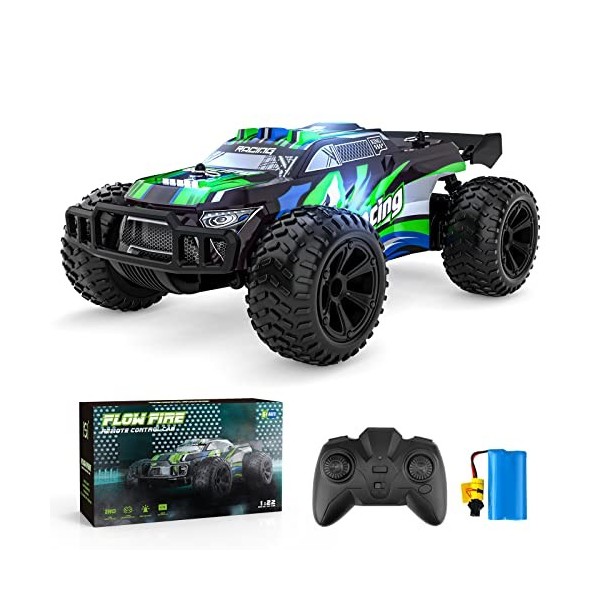 Allaugh Voiture Telecommandé Tout Terrain Jouet Garçon Voiture Radiocommandée RC Crawler Camion avec Lumière LED Voiture Télé