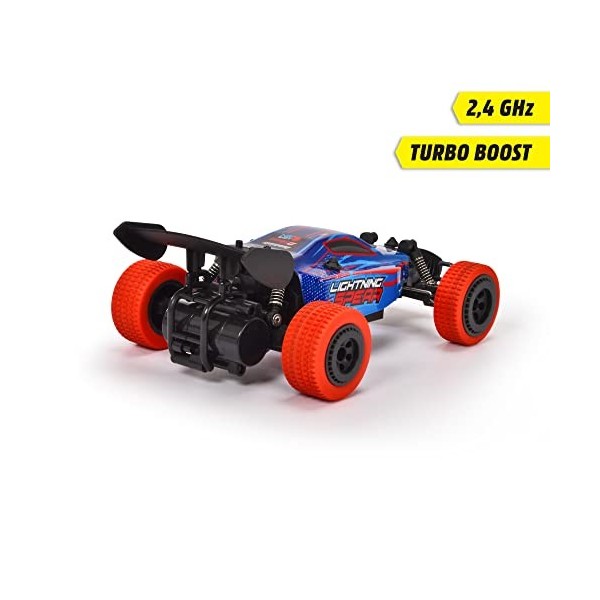 Dickie - RC Lightning Spear - Buggy Radiocommandé 22cm - Telecommandé - Fonction Turbo - Echelle 1/24ème - Dès 6 Ans - 201105