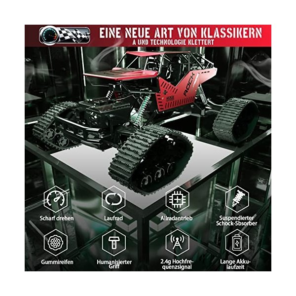 1:14 Voiture télécommande, Voiture télécommande, 2,4 GHz 4WD RC Auto de Tout Terrin rc Crawler Jouet Cars, avec 2 Batteries C