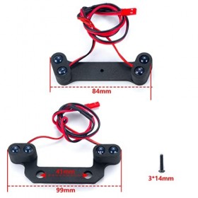 AXspeed Ensemble de Feux Avant et arrière à LED pour Camion E-REVO 2.0 1/8 RC