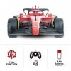 Mondo Motors - Ferrari F1-75 – Voiture radiocommandée Formule Un - Echelle 1:18-2.4 GHz - Couleur Rouge - 63742