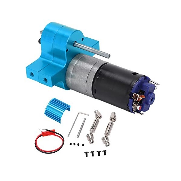 Alomejor Bote de Vitesses de Moteur RC 370 Bote de Vitesses de Transmission RC pour Camion WPL B1 B-1 C14 C-14 1/16 RC Bleu 