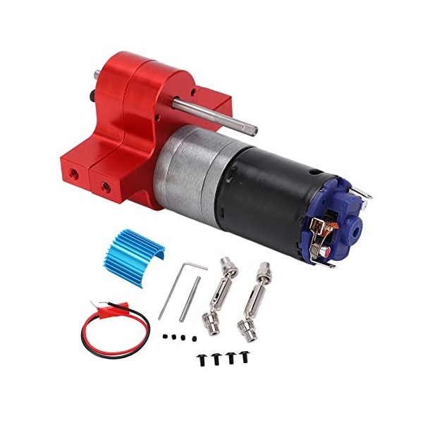 Alomejor Bote de Vitesses de Moteur RC 370 Bote de Vitesses de Transmission RC pour Camion WPL B1 B-1 C14 C-14 1/16 RC Bleu 