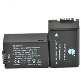 DSTE 2-Pack Rechange Batterie et DC108E Voyage Chargeur Compatible pour Panasonic DMW-BMB9 Lumix DMC-FZ40 DMC-FZ45 DMC-FZ47 D