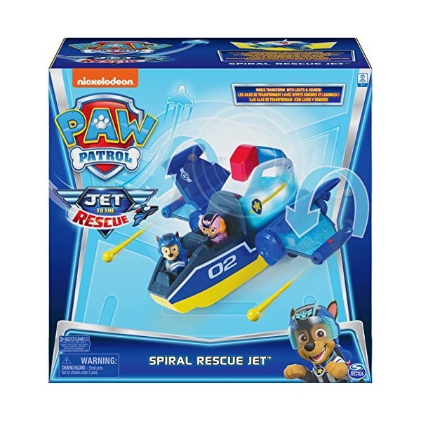 Paw Patrol, Jet to The Rescue Deluxe Transforming Spiral Rescue Jet with Lights and Sounds