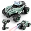 dexinco Voiture télécommandée pour enfants, voiture radiocommandée avec spray et lumières colorées, camion RC à léchelle 1:1