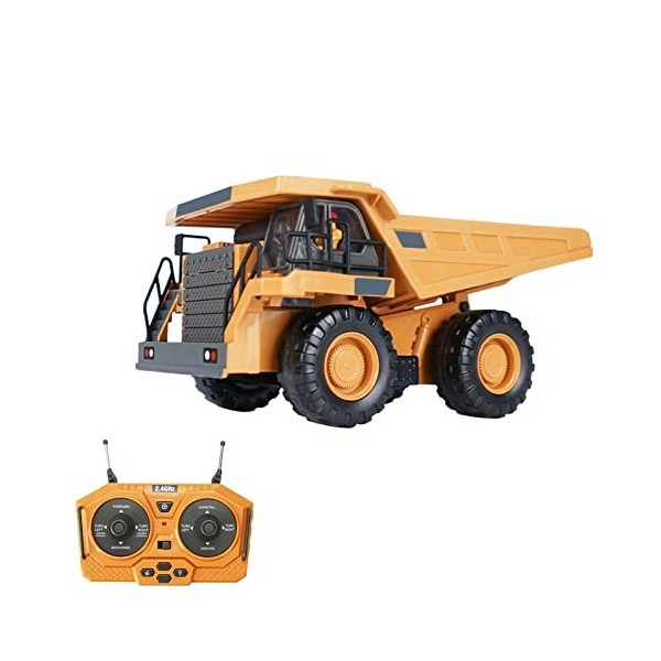 KOCAN Camion à Benne basculante RC 1/24 2.4GHz 9CH RC Camion de Construction Véhicules dingénierie Jouets éducatifs pour Enf