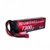 SANKAKU 7300mAh Batterie LiPo 2S 120C 7,4V Lithium-polymère Batterie Coque Rigide avec Prise Deans T pour véhicules télécomma